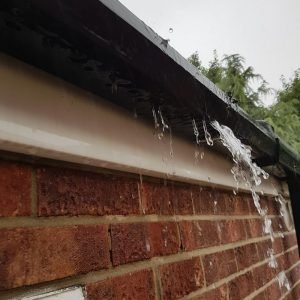 Gutter blockage leaking water dublin repair